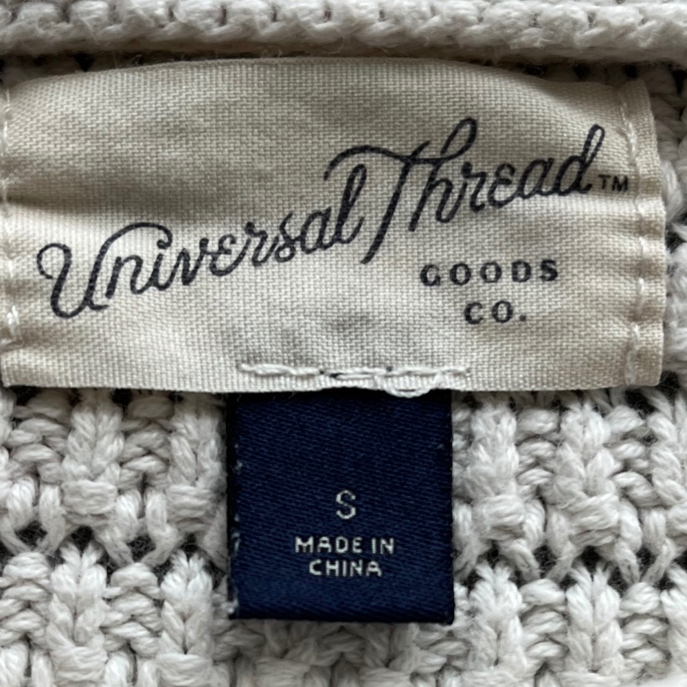 Universal Thread White Cotton Rolled Neck Pullover Sweater Size S - Picture 6 of 7